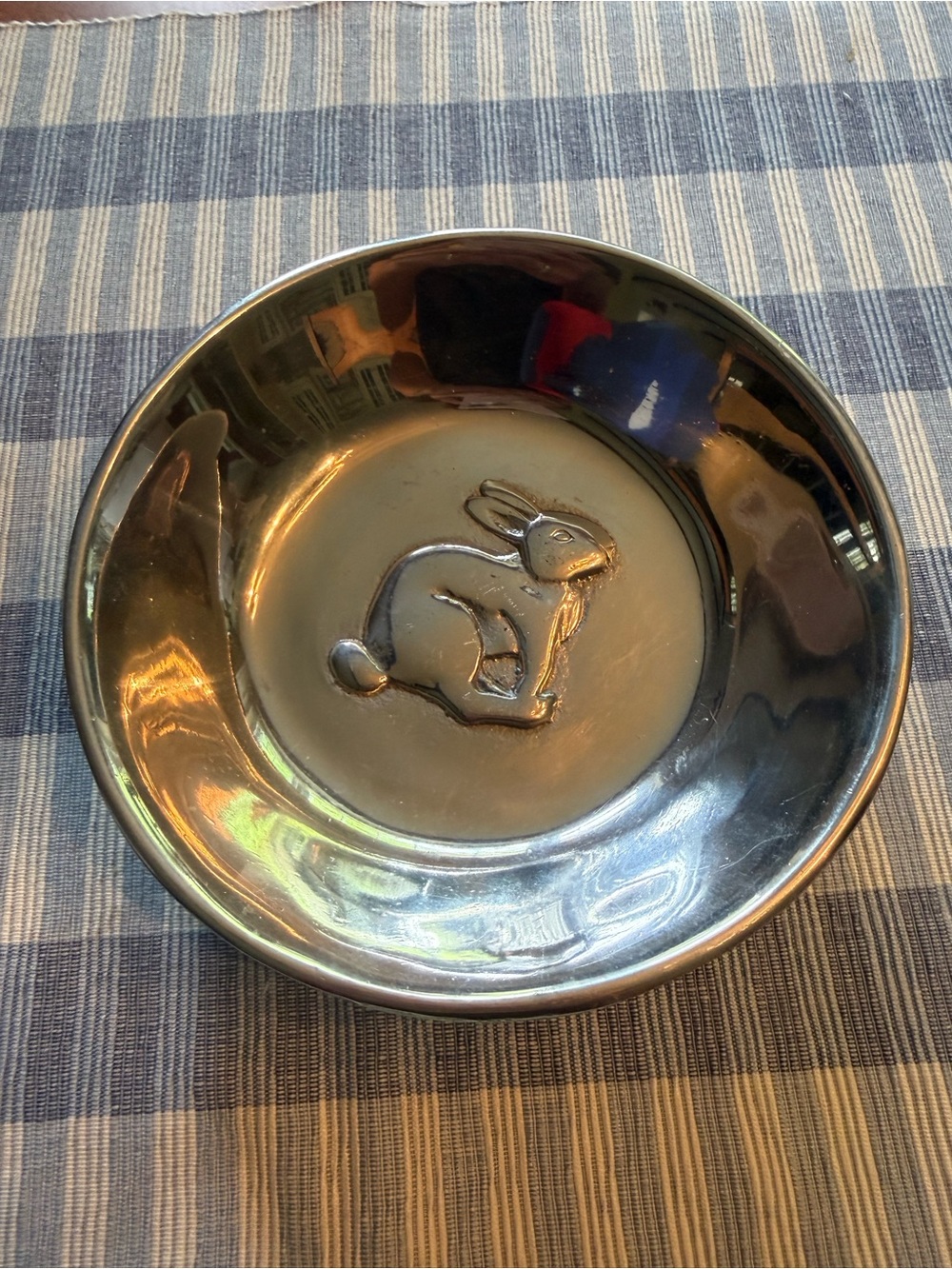 Mariposa Silver Rabbit Accent Bowl